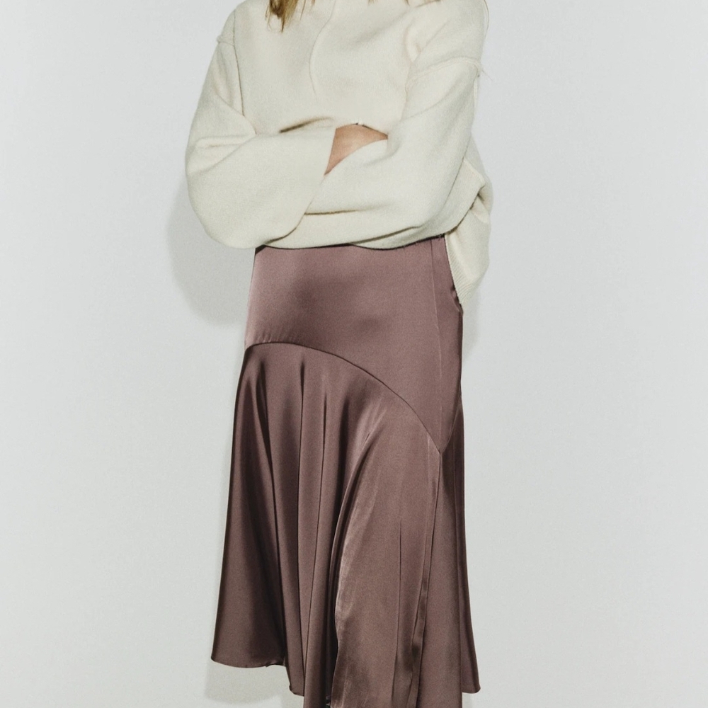 H&M Satin Twill Skirt